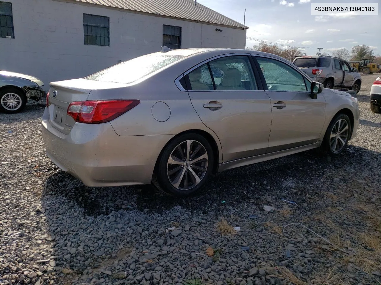 2017 Subaru Legacy 2.5I Limited VIN: 4S3BNAK67H3040183 Lot: 78642034