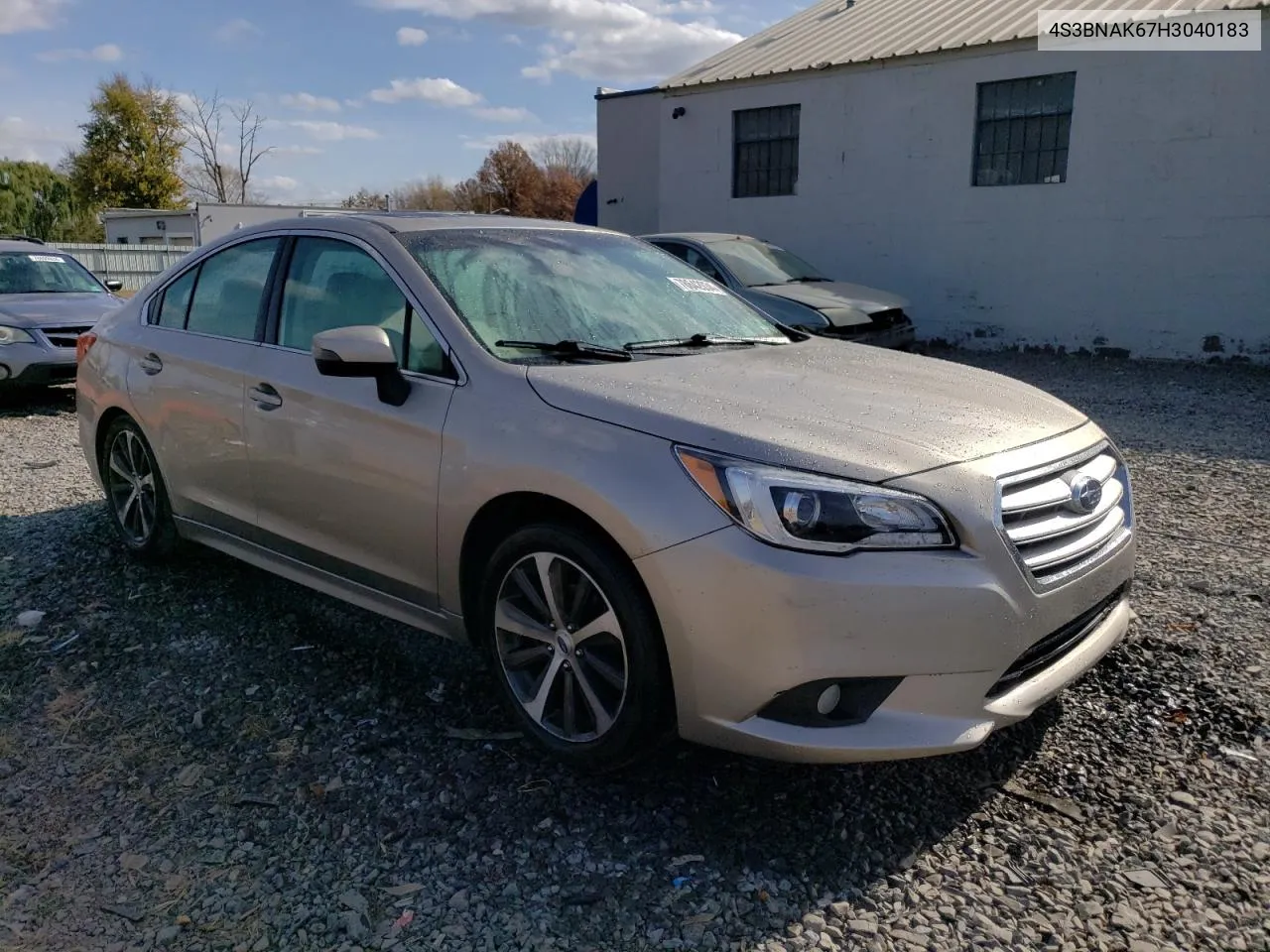 2017 Subaru Legacy 2.5I Limited VIN: 4S3BNAK67H3040183 Lot: 78642034