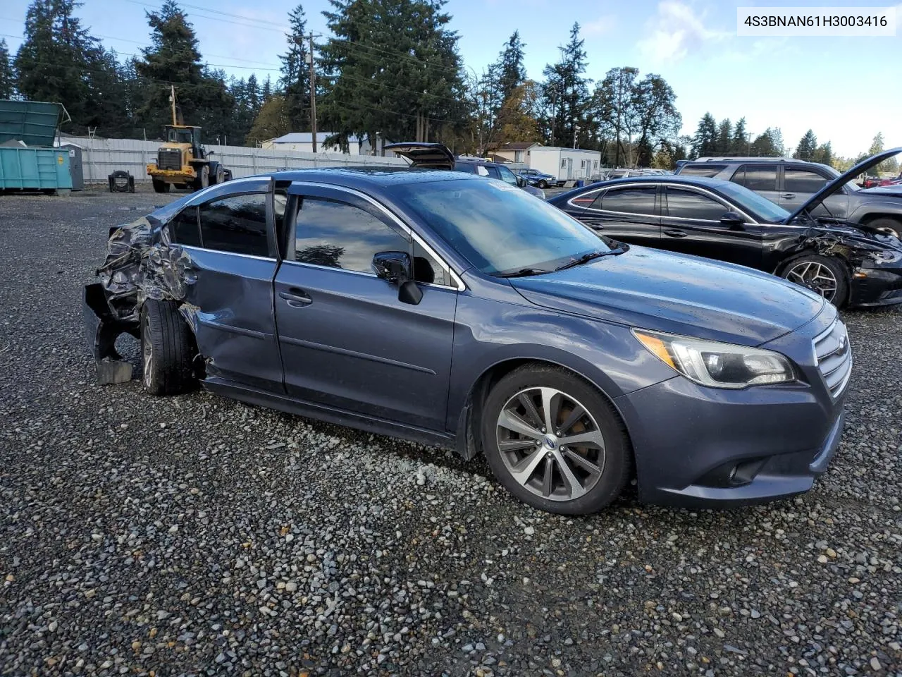 2017 Subaru Legacy 2.5I Limited VIN: 4S3BNAN61H3003416 Lot: 78944034