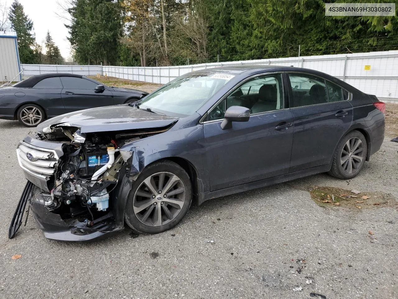 2017 Subaru Legacy 2.5I Limited VIN: 4S3BNAN69H3030802 Lot: 80095854