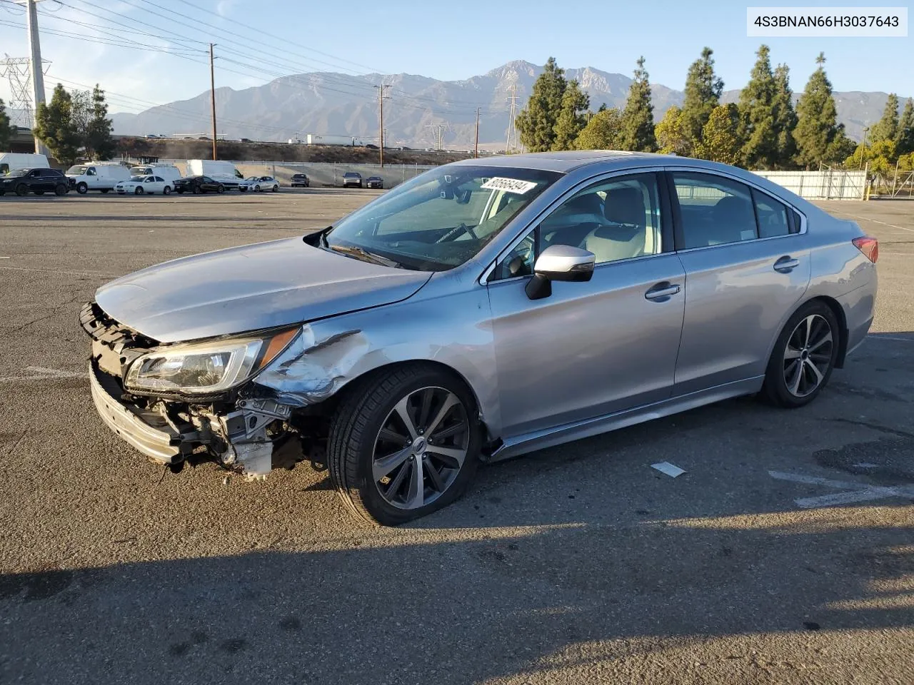 2017 Subaru Legacy 2.5I Limited VIN: 4S3BNAN66H3037643 Lot: 80566494