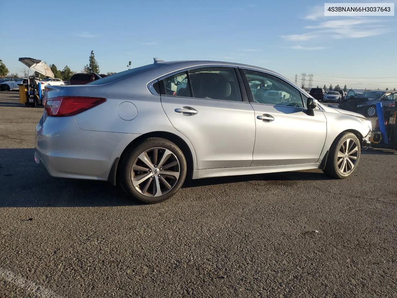 2017 Subaru Legacy 2.5I Limited VIN: 4S3BNAN66H3037643 Lot: 80566494