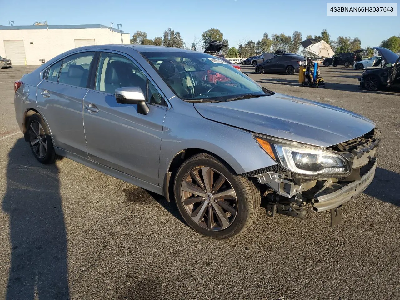 2017 Subaru Legacy 2.5I Limited VIN: 4S3BNAN66H3037643 Lot: 80566494