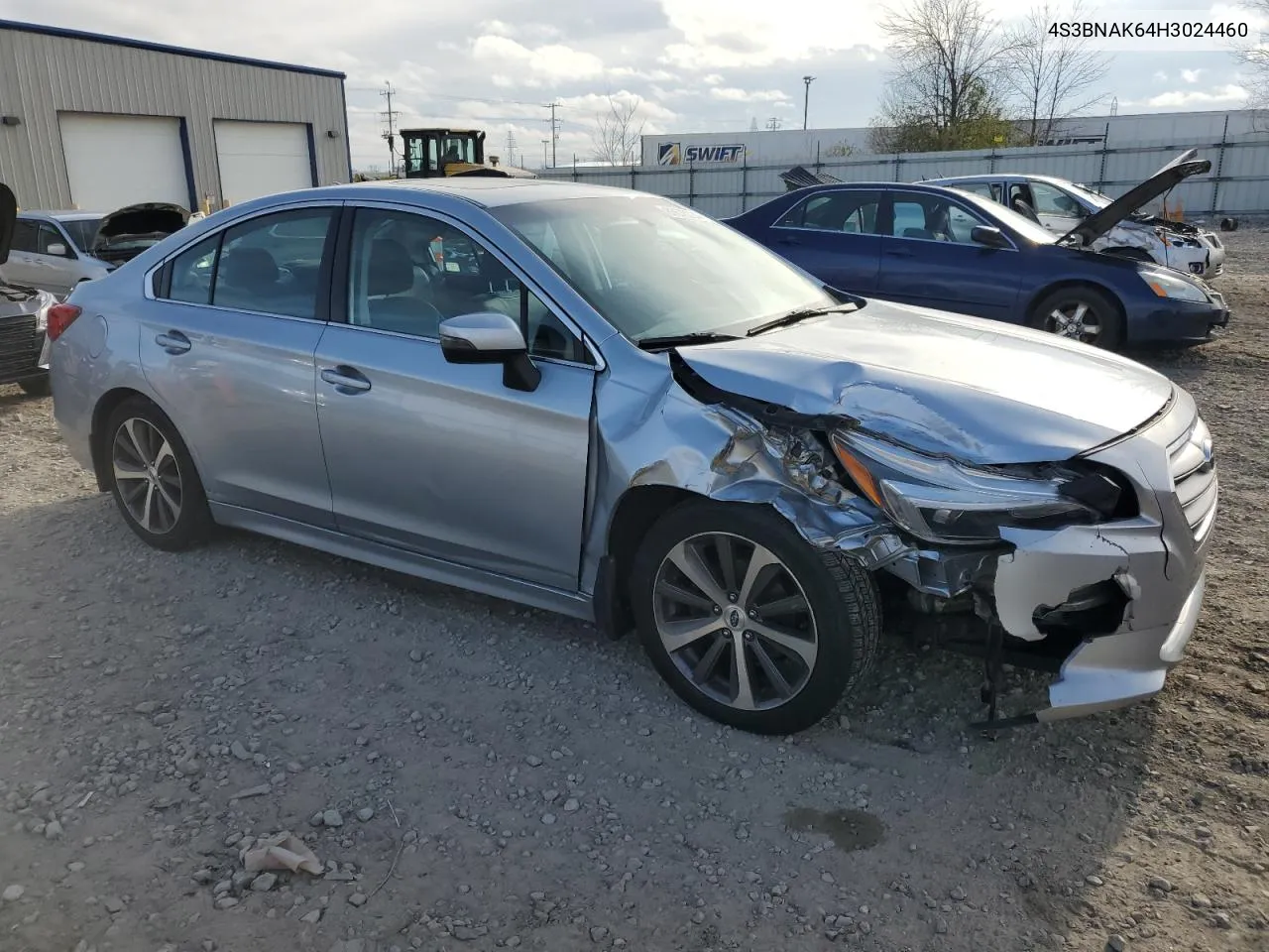 2017 Subaru Legacy 2.5I Limited VIN: 4S3BNAK64H3024460 Lot: 80678394