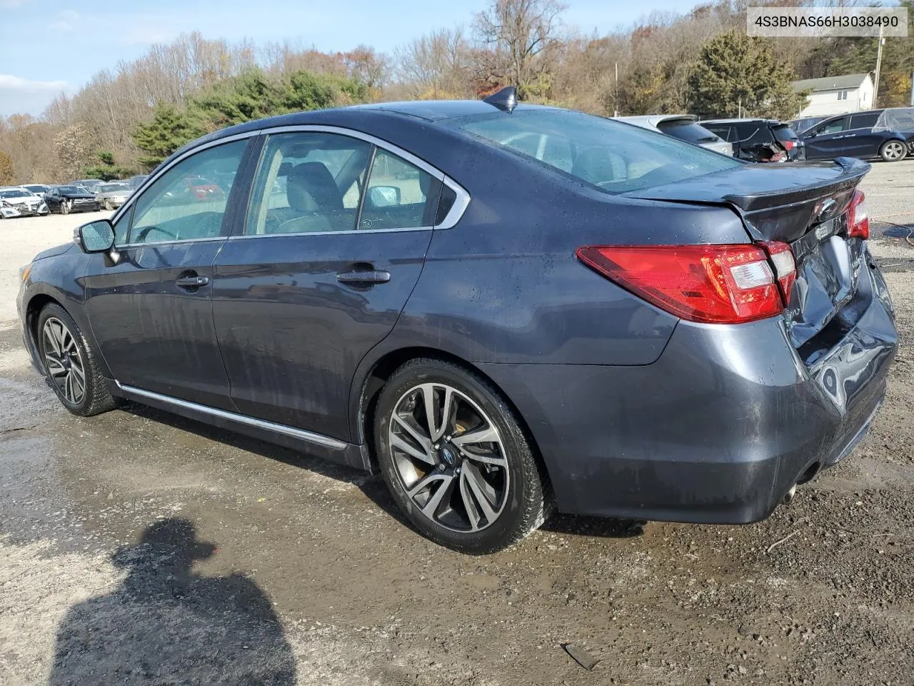 2017 Subaru Legacy Sport VIN: 4S3BNAS66H3038490 Lot: 80695074