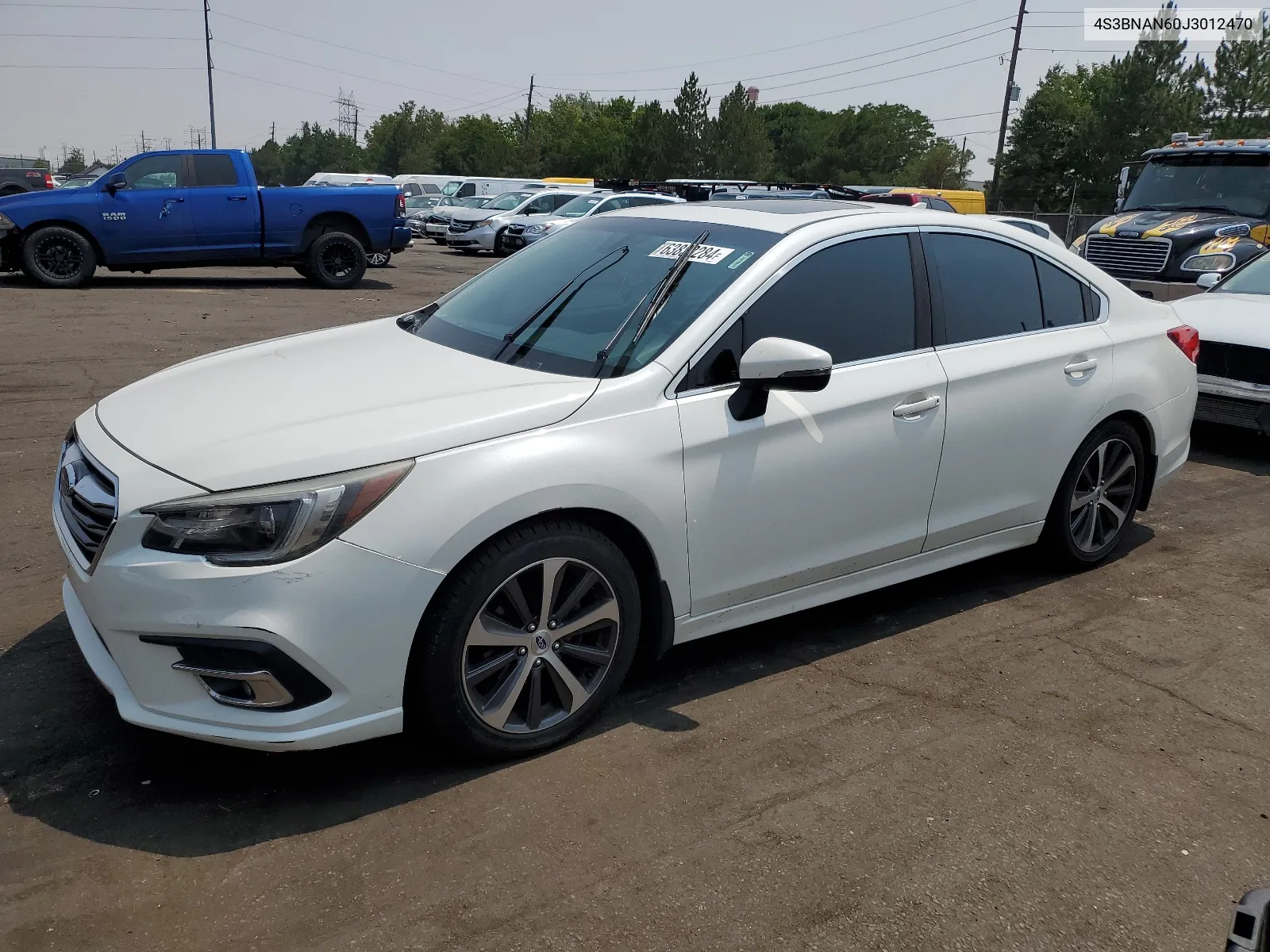 2018 Subaru Legacy 2.5I Limited VIN: 4S3BNAN60J3012470 Lot: 63838284