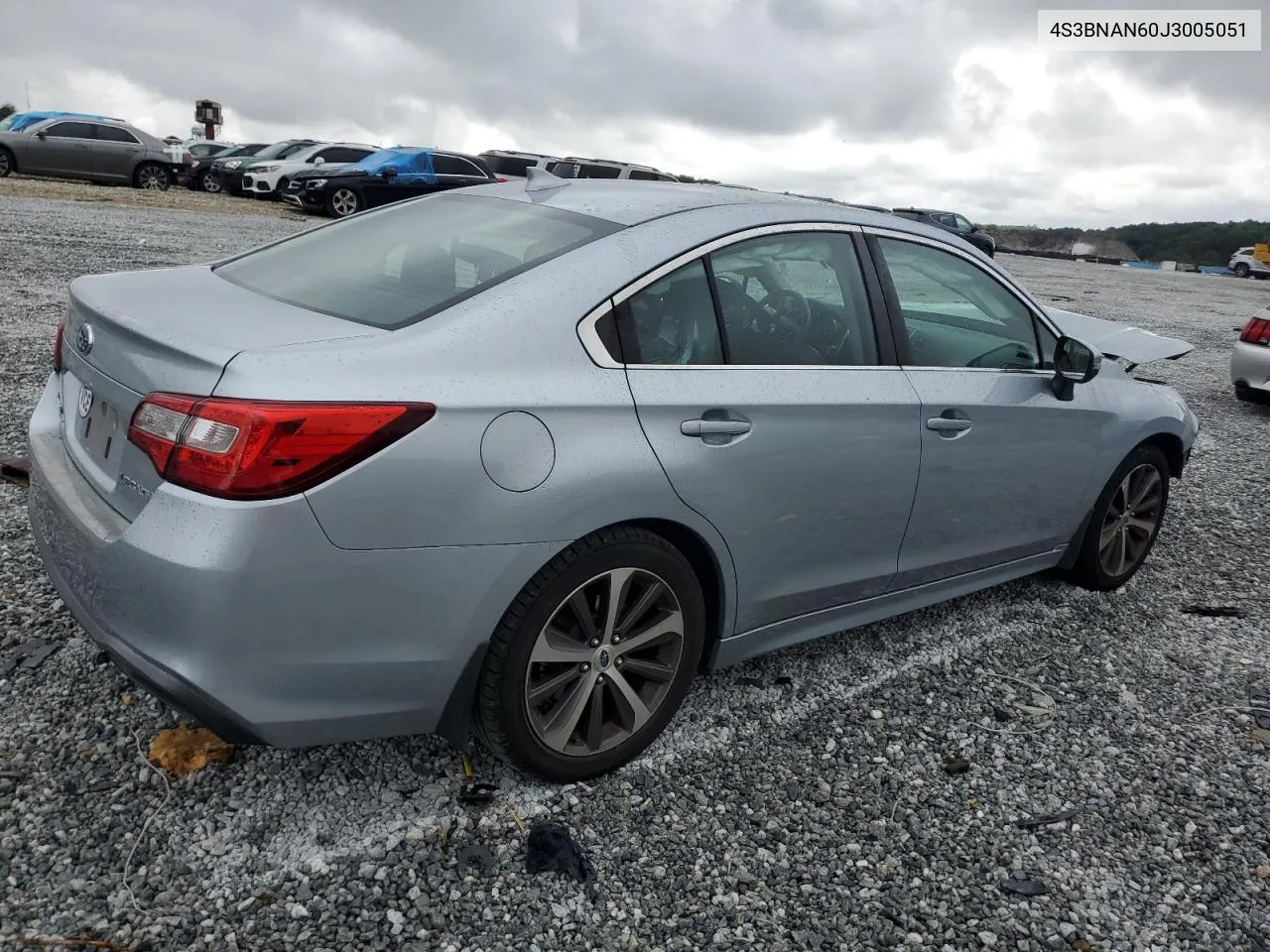 2018 Subaru Legacy 2.5I Limited VIN: 4S3BNAN60J3005051 Lot: 70540964