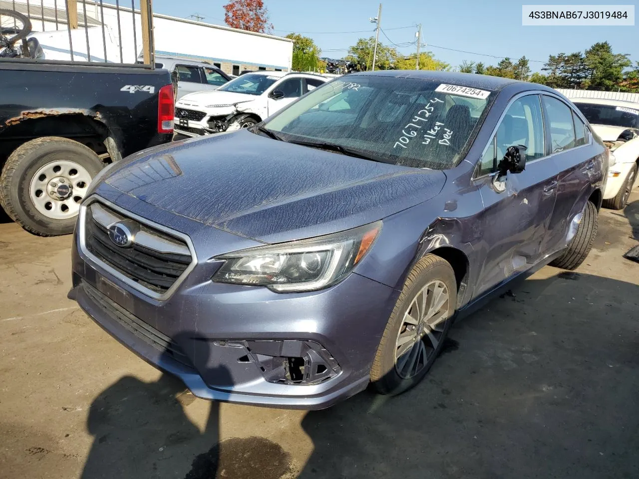 2018 Subaru Legacy 2.5I VIN: 4S3BNAB67J3019484 Lot: 70674254