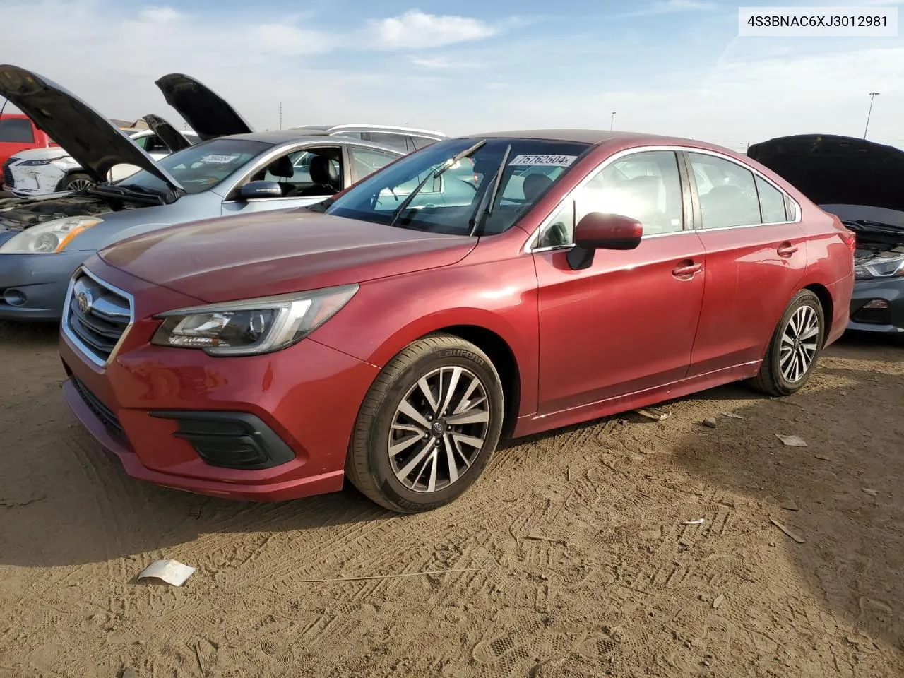 2018 Subaru Legacy 2.5I Premium VIN: 4S3BNAC6XJ3012981 Lot: 75762504