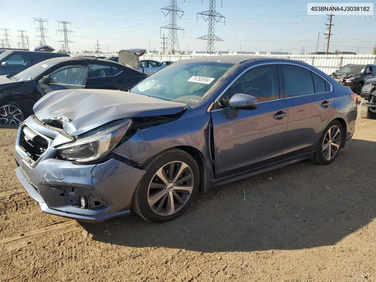 2018 Subaru Legacy 2.5I Limited VIN: 4S3BNAN64J3038182 Lot: 76765594