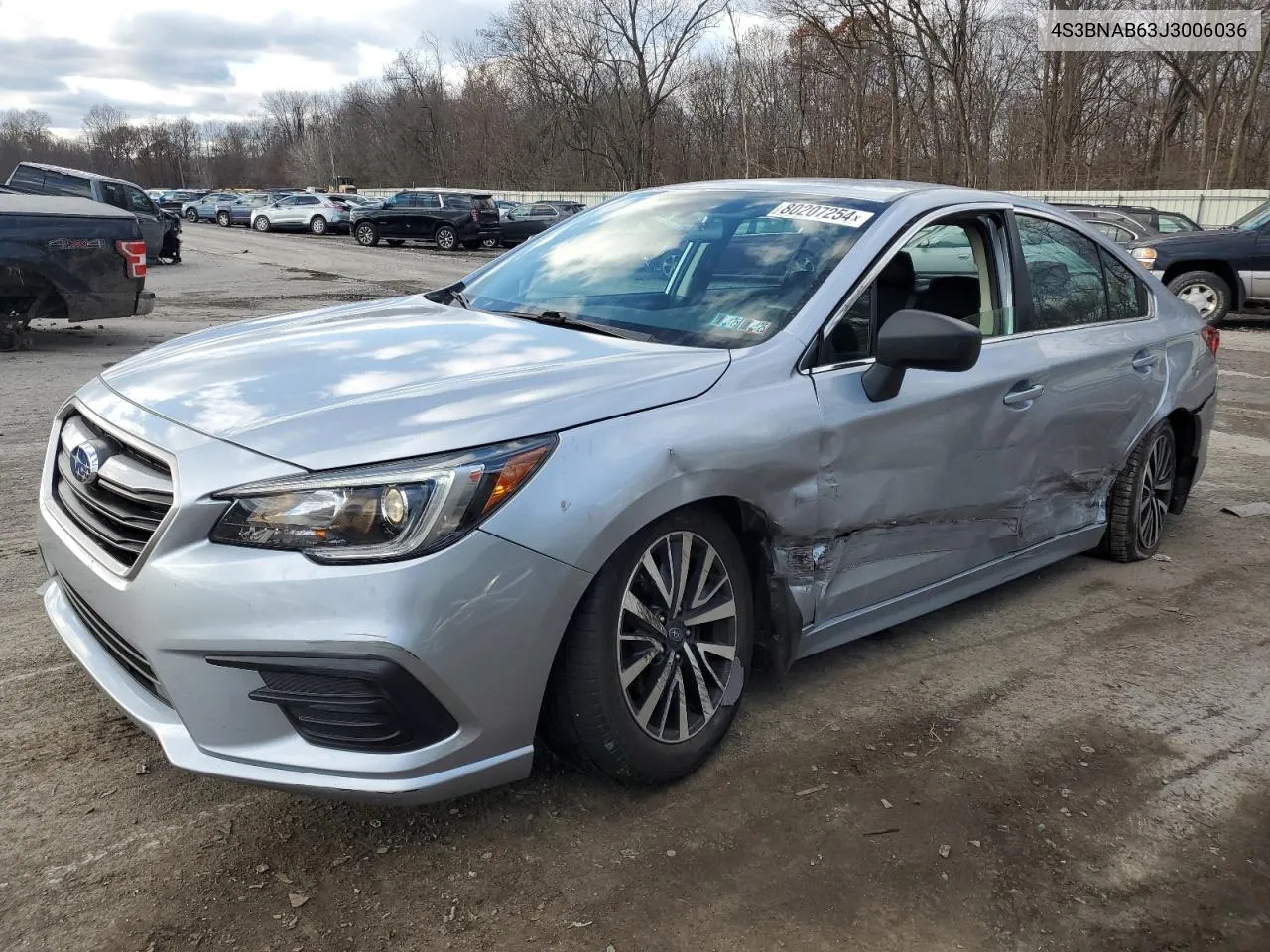 2018 Subaru Legacy 2.5I VIN: 4S3BNAB63J3006036 Lot: 80207254