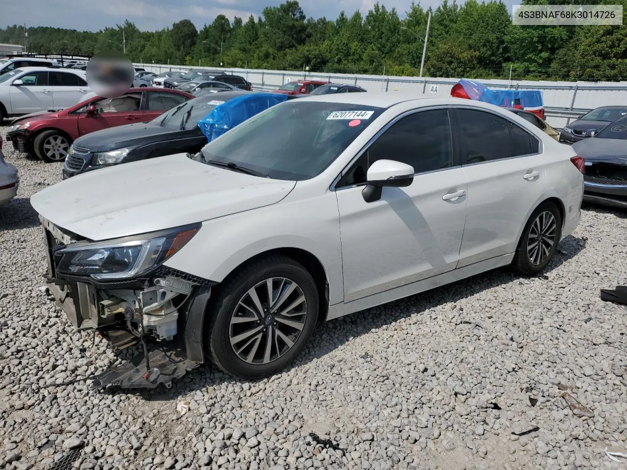 2019 Subaru Legacy 2.5I Premium VIN: 4S3BNAF68K3014726 Lot: 62077144