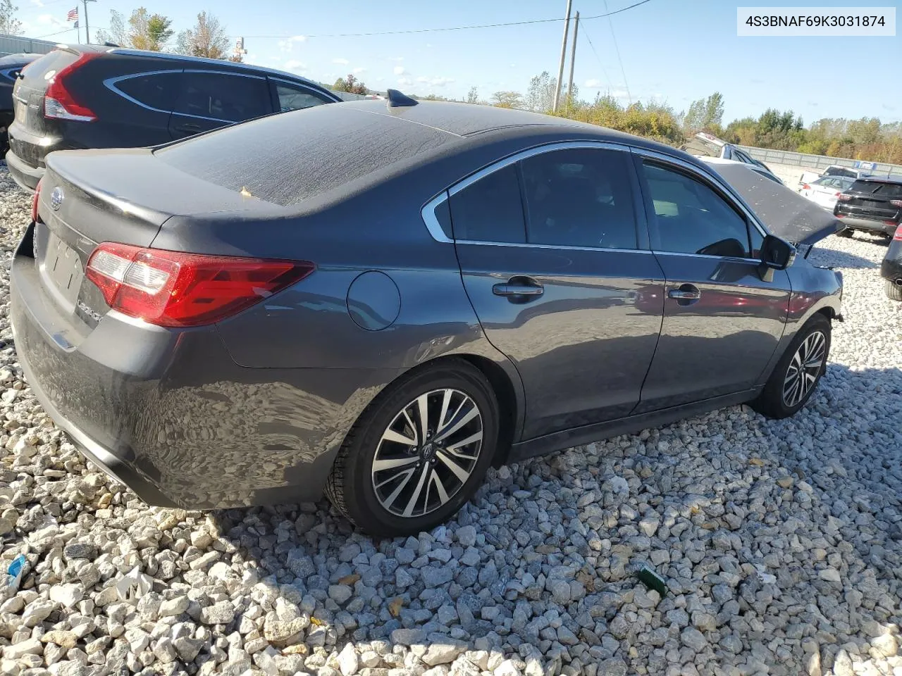 2019 Subaru Legacy 2.5I Premium VIN: 4S3BNAF69K3031874 Lot: 74660044