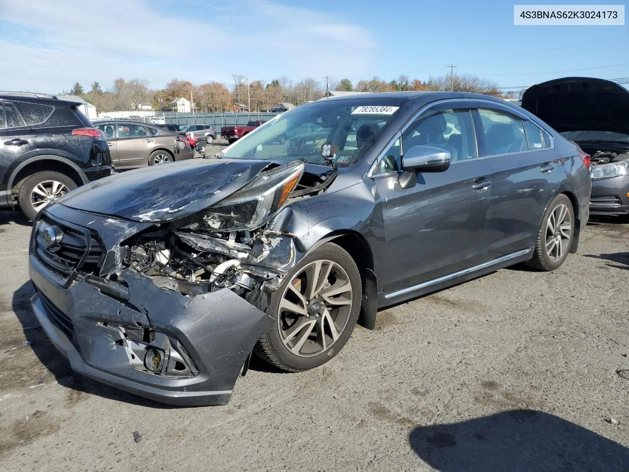 2019 Subaru Legacy Sport VIN: 4S3BNAS62K3024173 Lot: 78285384