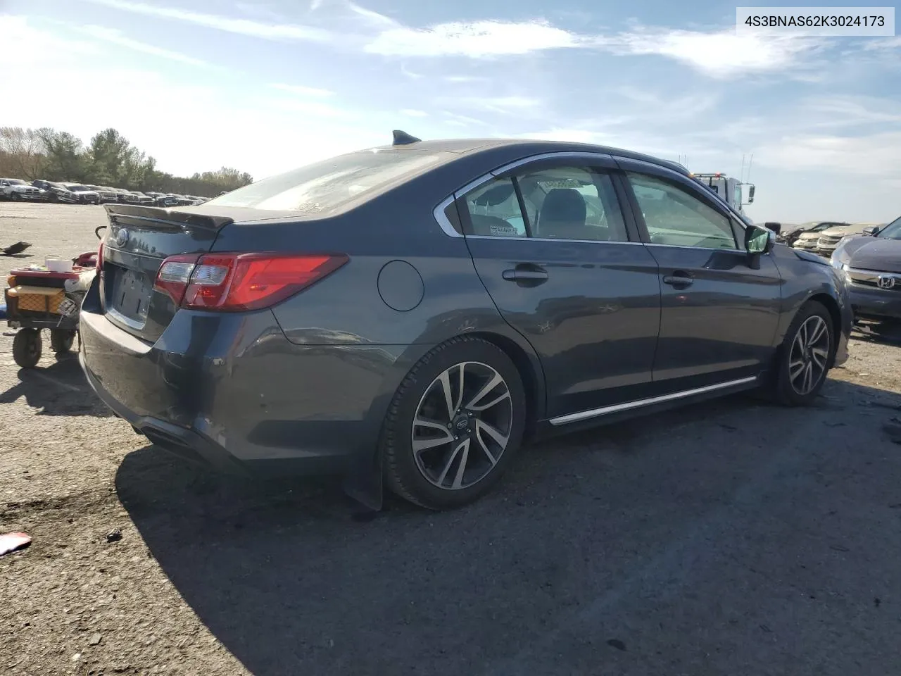 2019 Subaru Legacy Sport VIN: 4S3BNAS62K3024173 Lot: 78285384