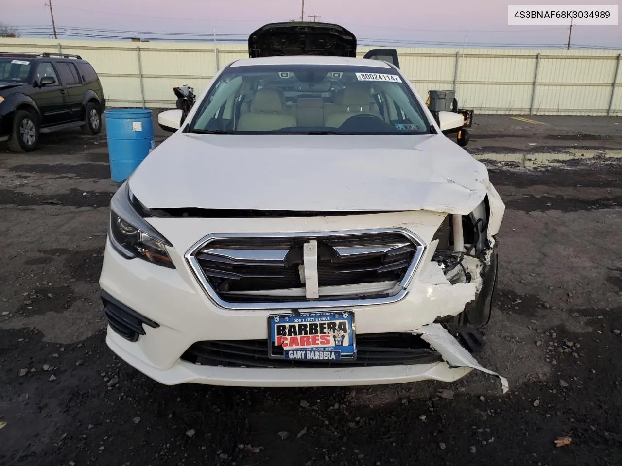 2019 Subaru Legacy 2.5I Premium VIN: 4S3BNAF68K3034989 Lot: 80024114