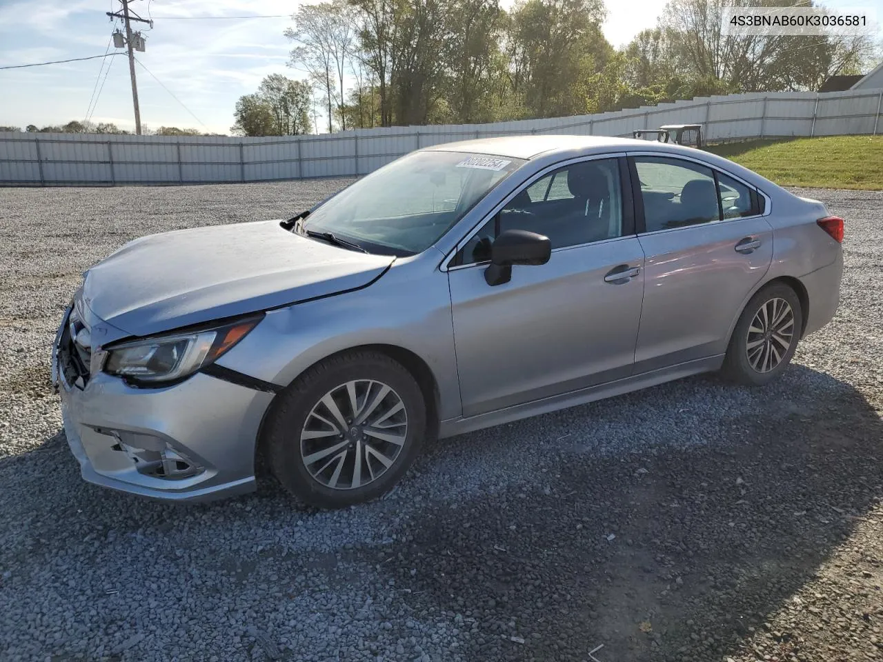 2019 Subaru Legacy 2.5I VIN: 4S3BNAB60K3036581 Lot: 80202254