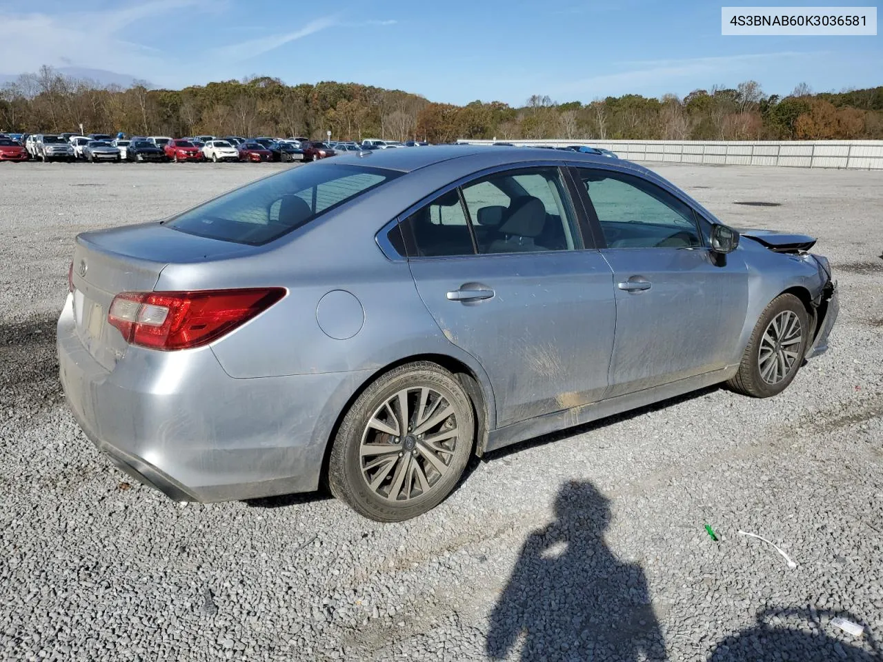 2019 Subaru Legacy 2.5I VIN: 4S3BNAB60K3036581 Lot: 80202254