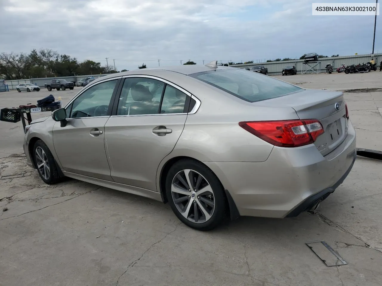 2019 Subaru Legacy 2.5I Limited VIN: 4S3BNAN63K3002100 Lot: 80553904