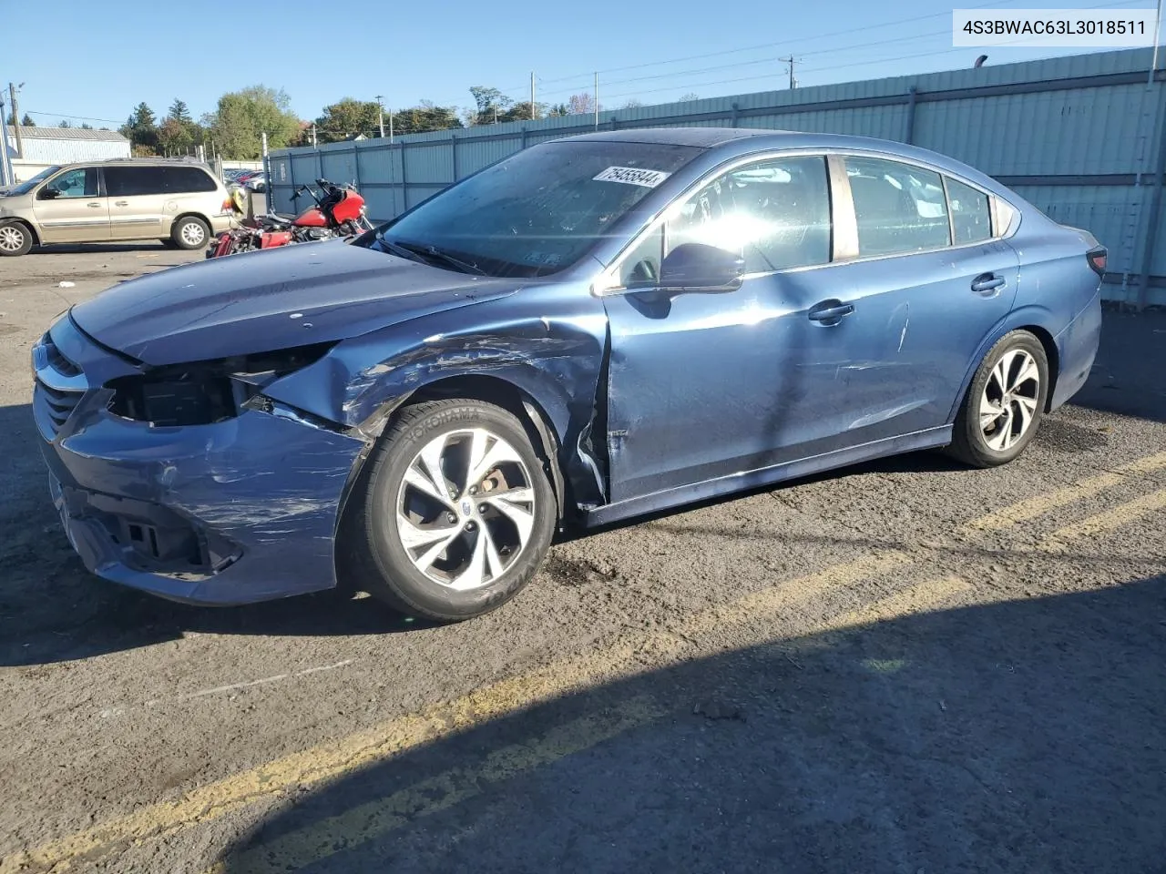 4S3BWAC63L3018511 2020 Subaru Legacy Premium