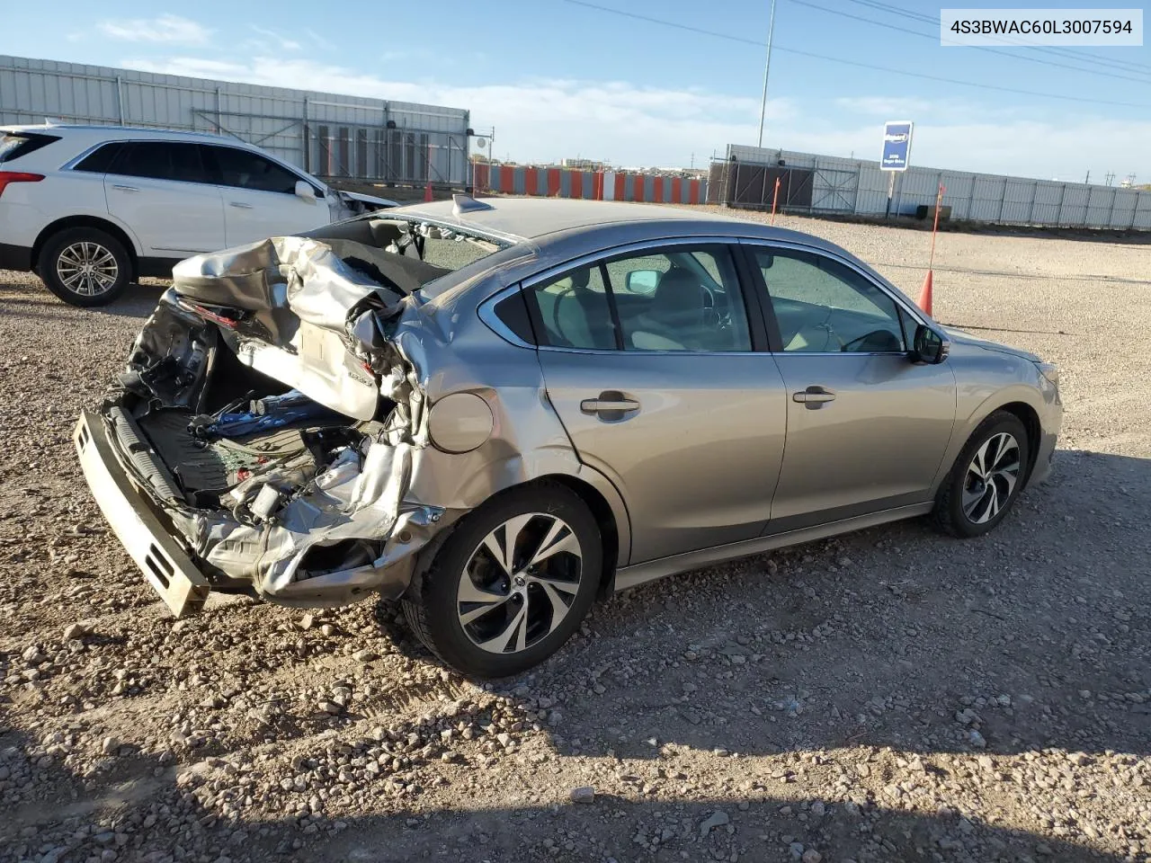 2020 Subaru Legacy Premium VIN: 4S3BWAC60L3007594 Lot: 76699744