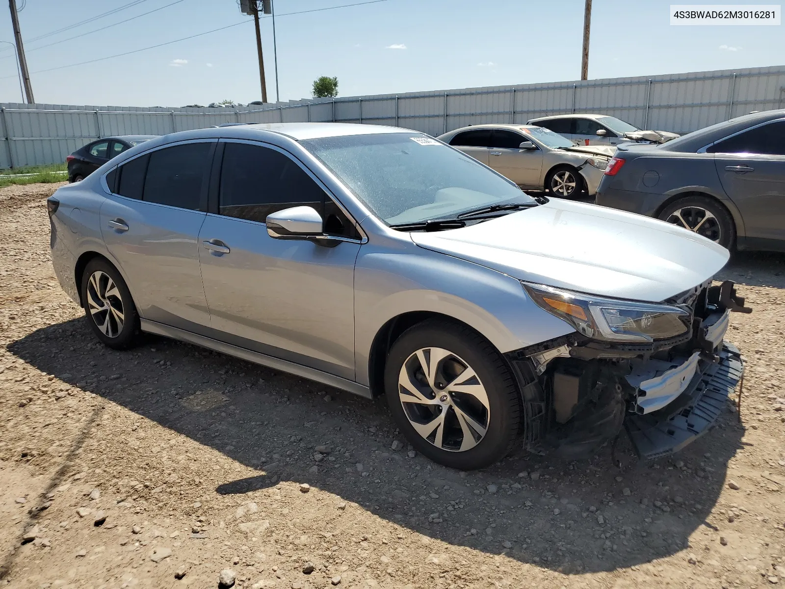 2021 Subaru Legacy Premium VIN: 4S3BWAD62M3016281 Lot: 65584474