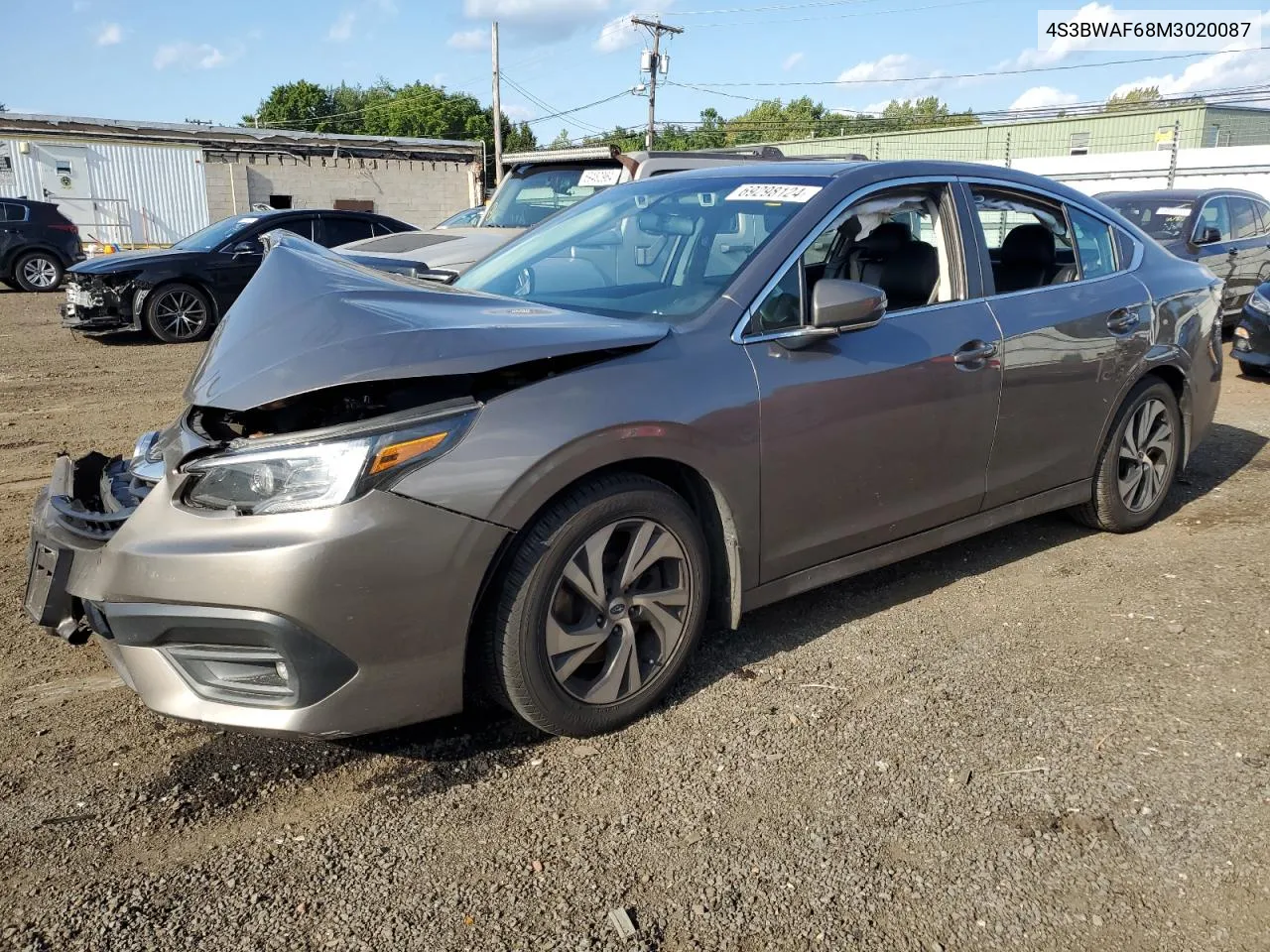 2021 Subaru Legacy Premium VIN: 4S3BWAF68M3020087 Lot: 69298124