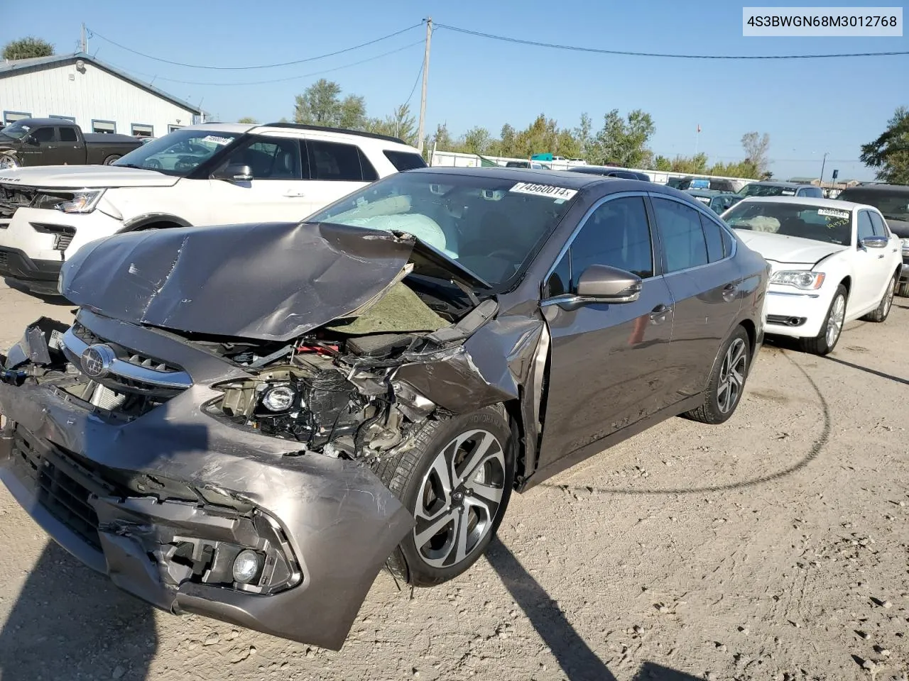 2021 Subaru Legacy Limited Xt VIN: 4S3BWGN68M3012768 Lot: 74560014