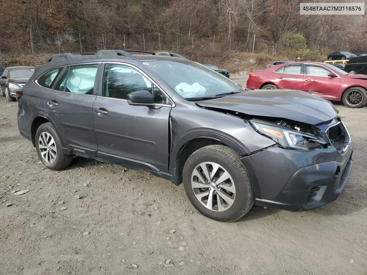 2021 Subaru Outback VIN: 4S4BTAAC7M3118576 Lot: 80575624