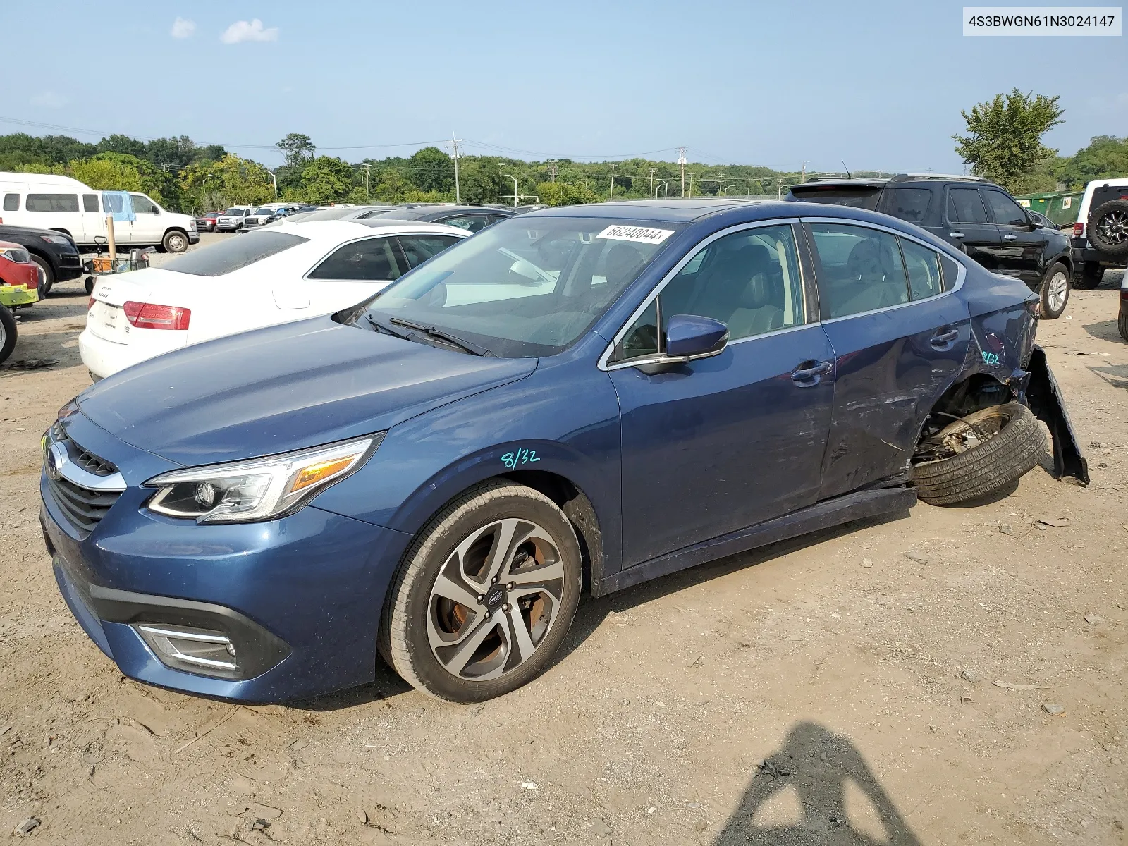 2022 Subaru Legacy Limited Xt VIN: 4S3BWGN61N3024147 Lot: 66240044