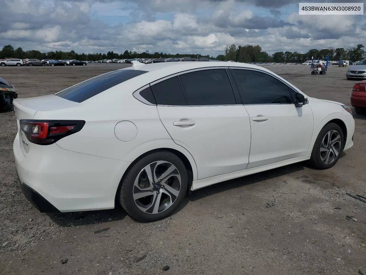 4S3BWAN63N3008920 2022 Subaru Legacy Limited