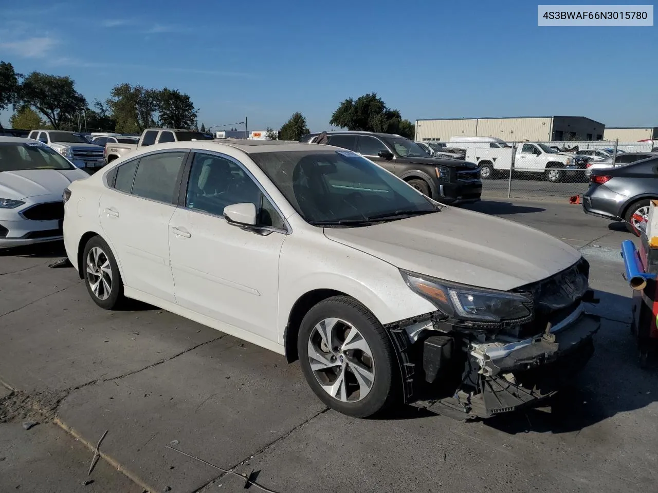 2022 Subaru Legacy Premium VIN: 4S3BWAF66N3015780 Lot: 72570914