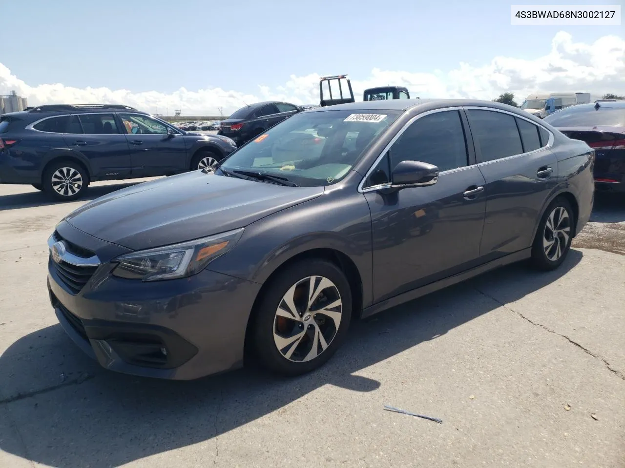 2022 Subaru Legacy Premium VIN: 4S3BWAD68N3002127 Lot: 73059004