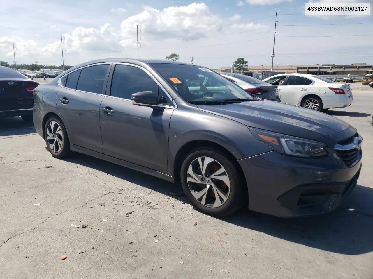 2022 Subaru Legacy Premium VIN: 4S3BWAD68N3002127 Lot: 73059004