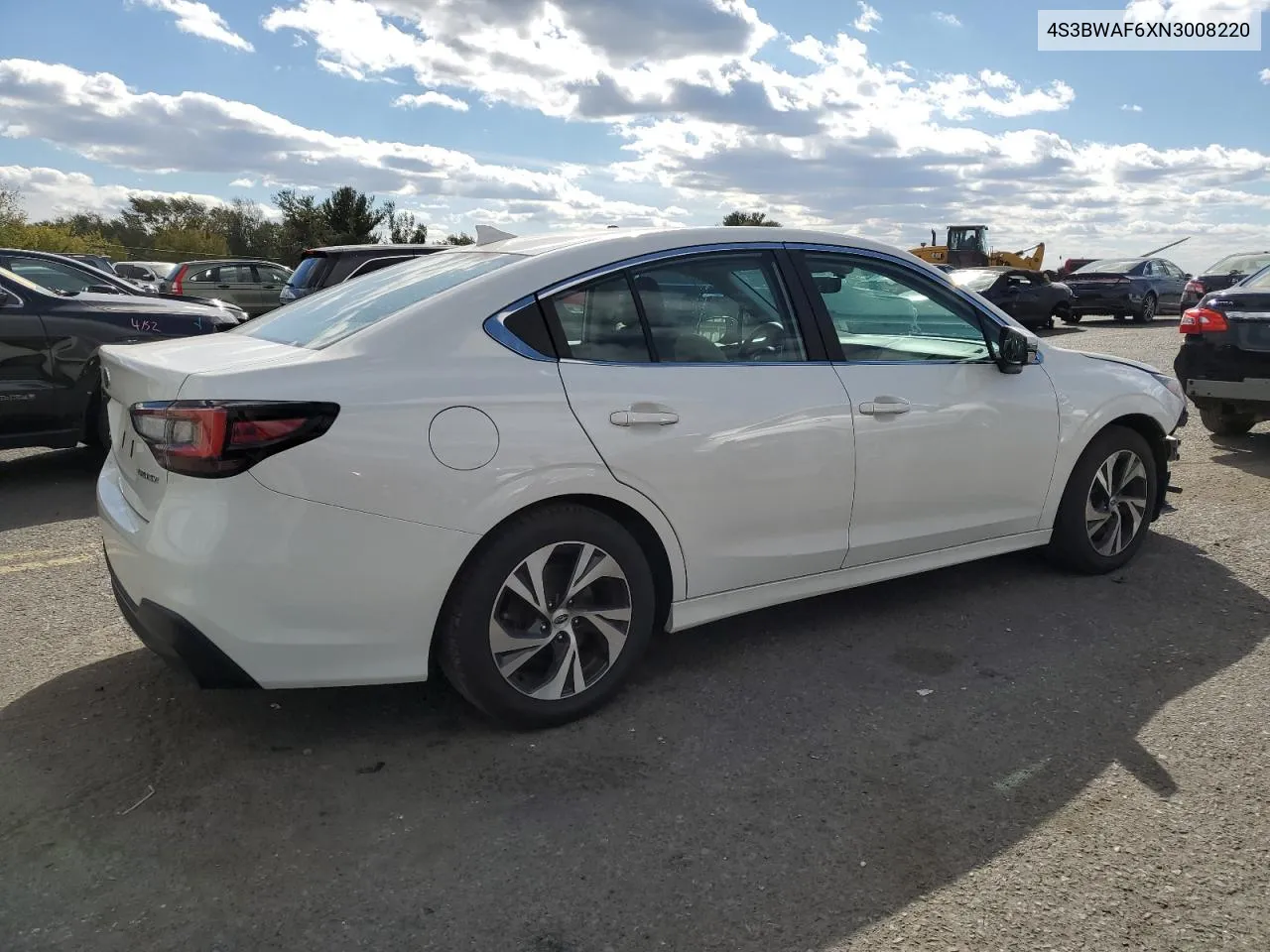 2022 Subaru Legacy Premium VIN: 4S3BWAF6XN3008220 Lot: 76251454