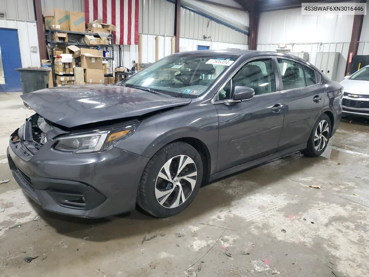 2022 Subaru Legacy Premium VIN: 4S3BWAF6XN3016446 Lot: 77506334