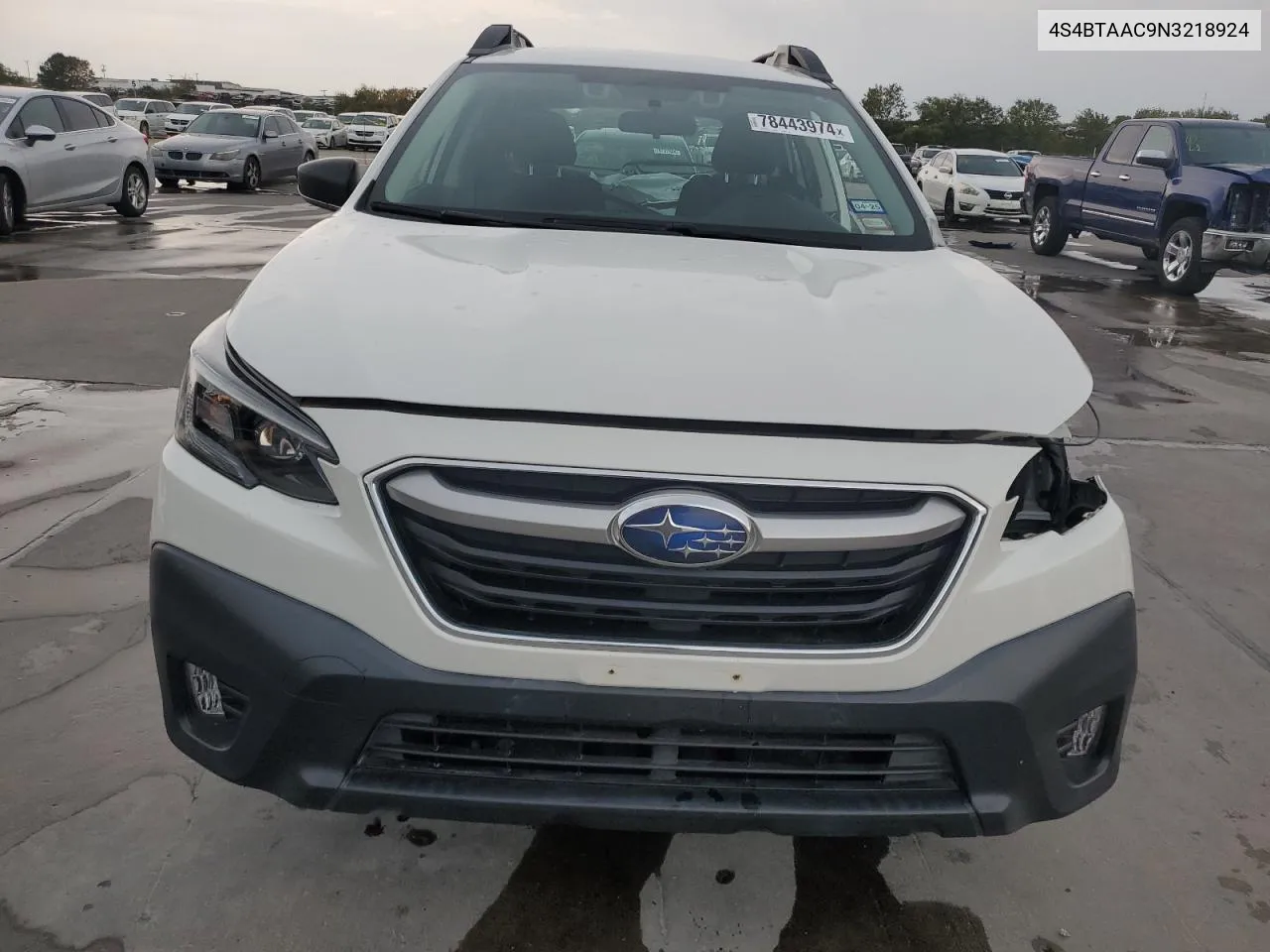 2022 Subaru Outback VIN: 4S4BTAAC9N3218924 Lot: 78443974