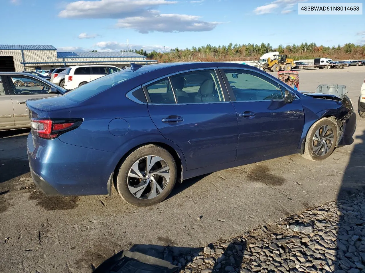 2022 Subaru Legacy Premium VIN: 4S3BWAD61N3014653 Lot: 78770224