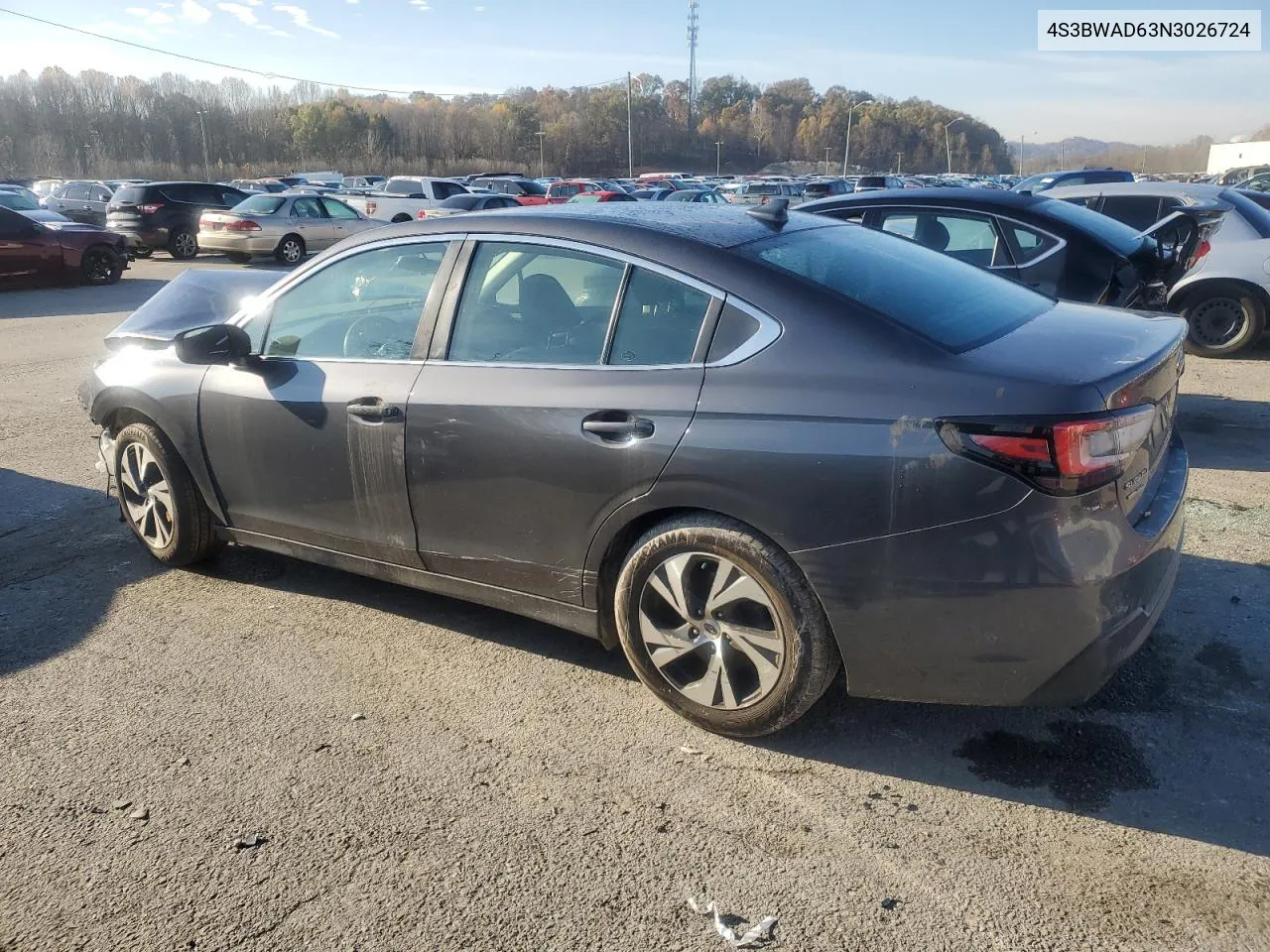 2022 Subaru Legacy Premium VIN: 4S3BWAD63N3026724 Lot: 79727794