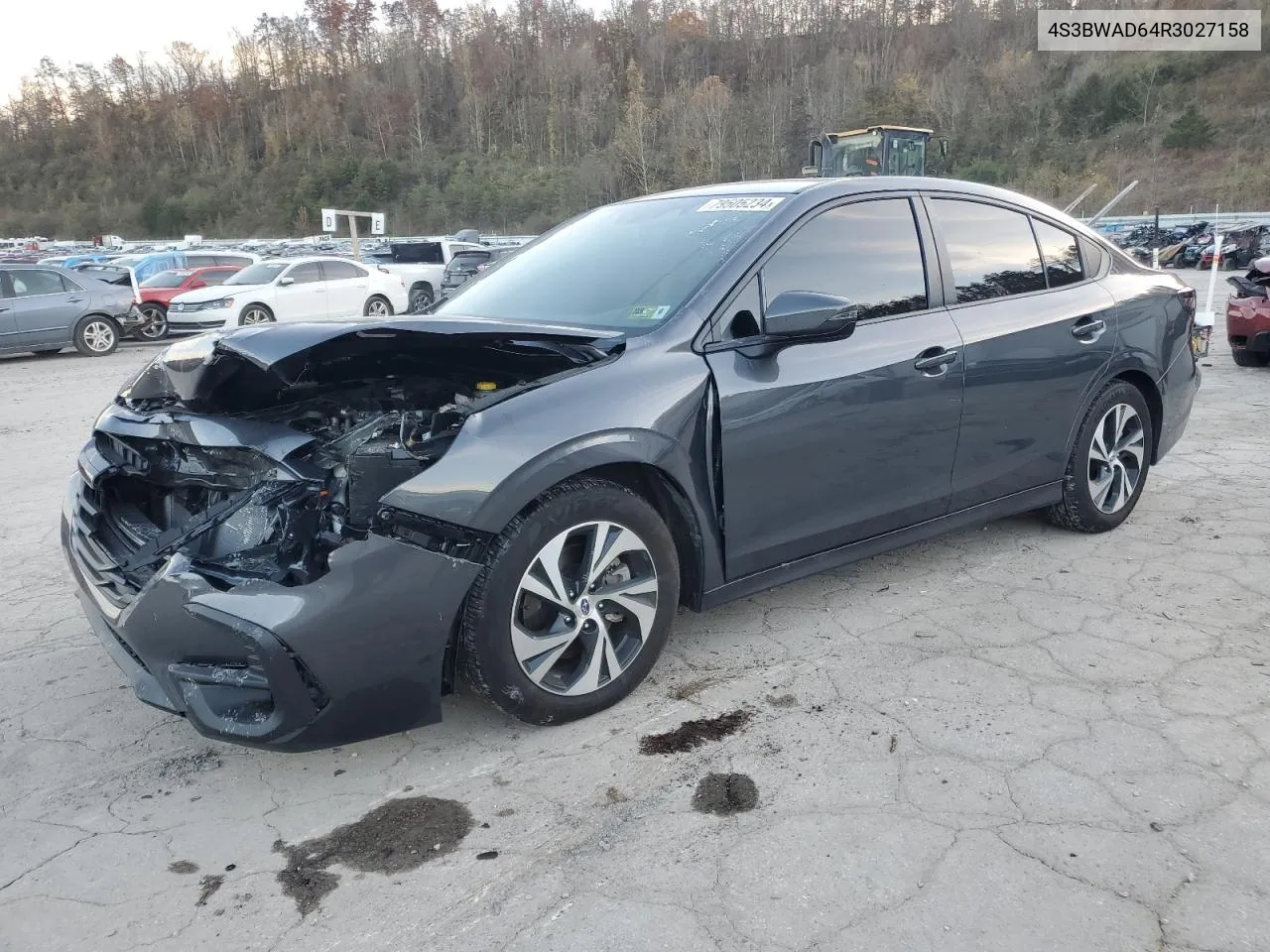 2024 Subaru Legacy Premium VIN: 4S3BWAD64R3027158 Lot: 79505234