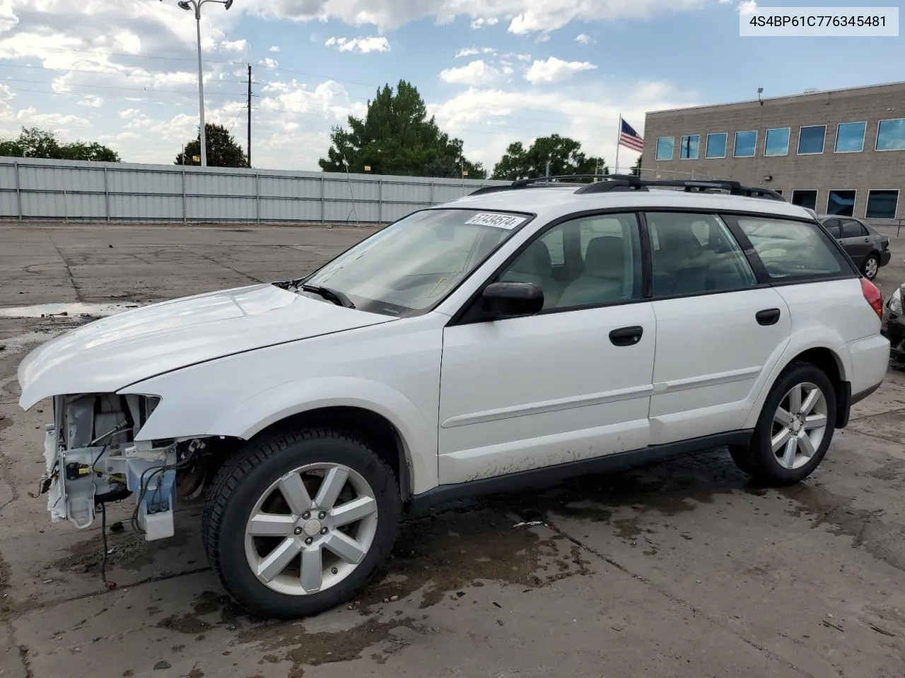 2007 Subaru Outback Outback 2.5I VIN: 4S4BP61C776345481 Lot: 57434574