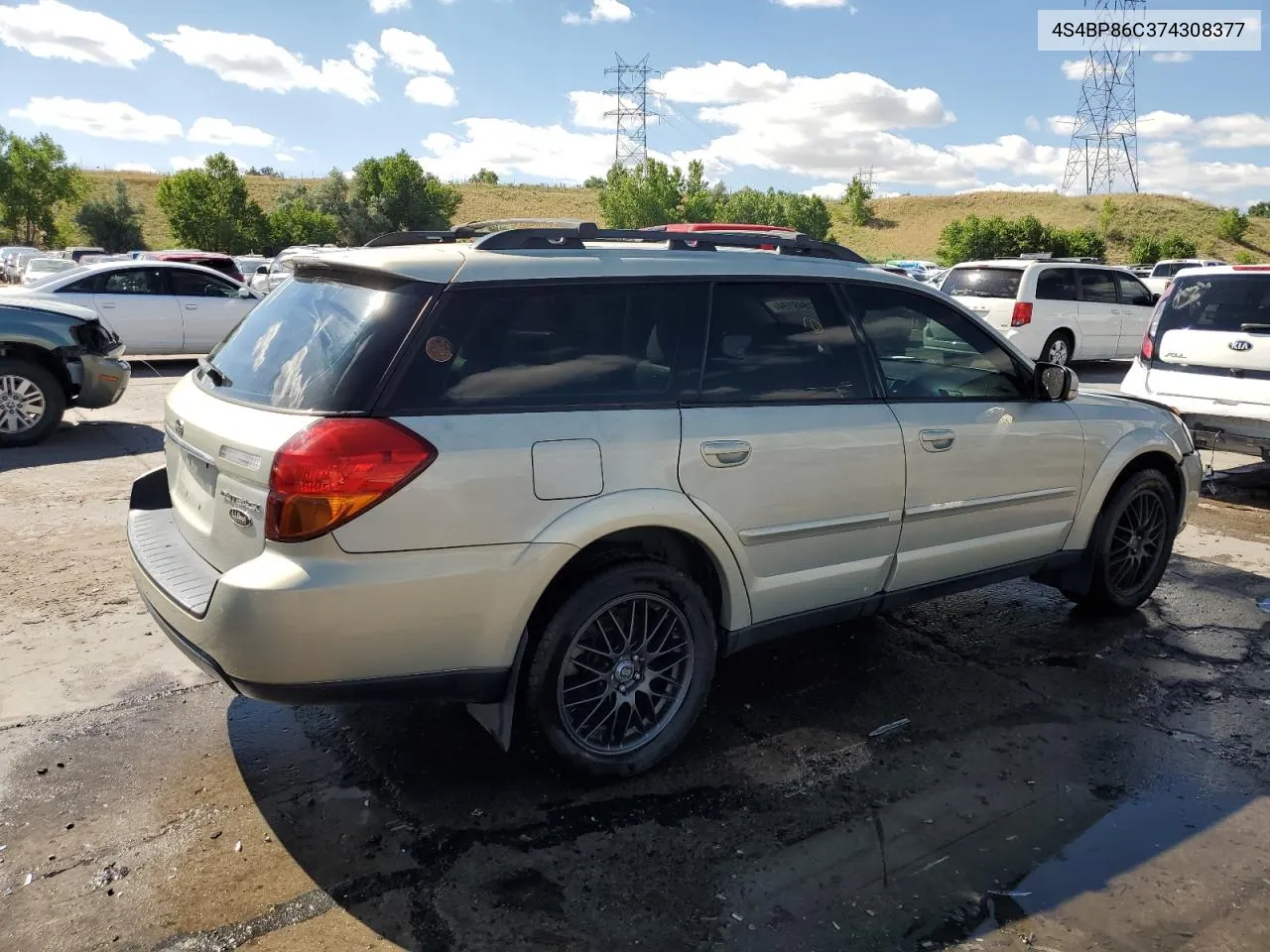 2007 Subaru Outback Outback 3.0R Ll Bean VIN: 4S4BP86C374308377 Lot: 61949194