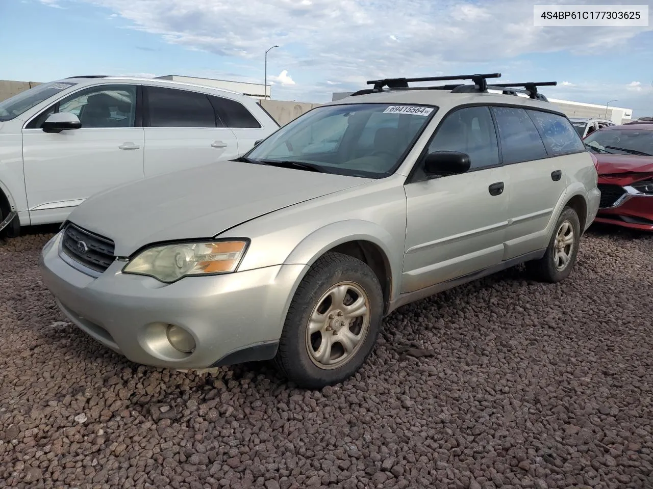 2007 Subaru Outback Outback 2.5I VIN: 4S4BP61C177303625 Lot: 69415564