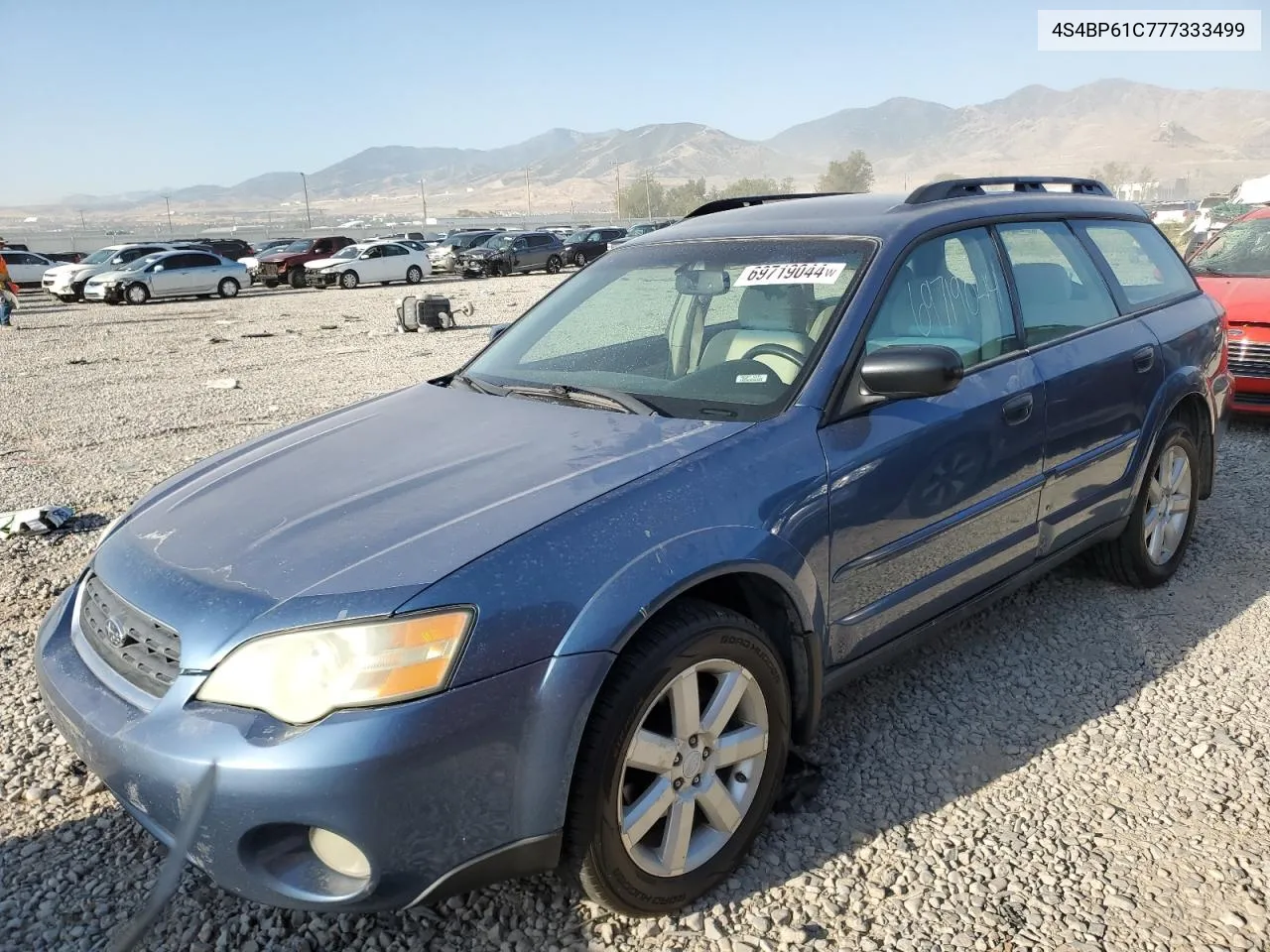 2007 Subaru Outback Outback 2.5I VIN: 4S4BP61C777333499 Lot: 69719044