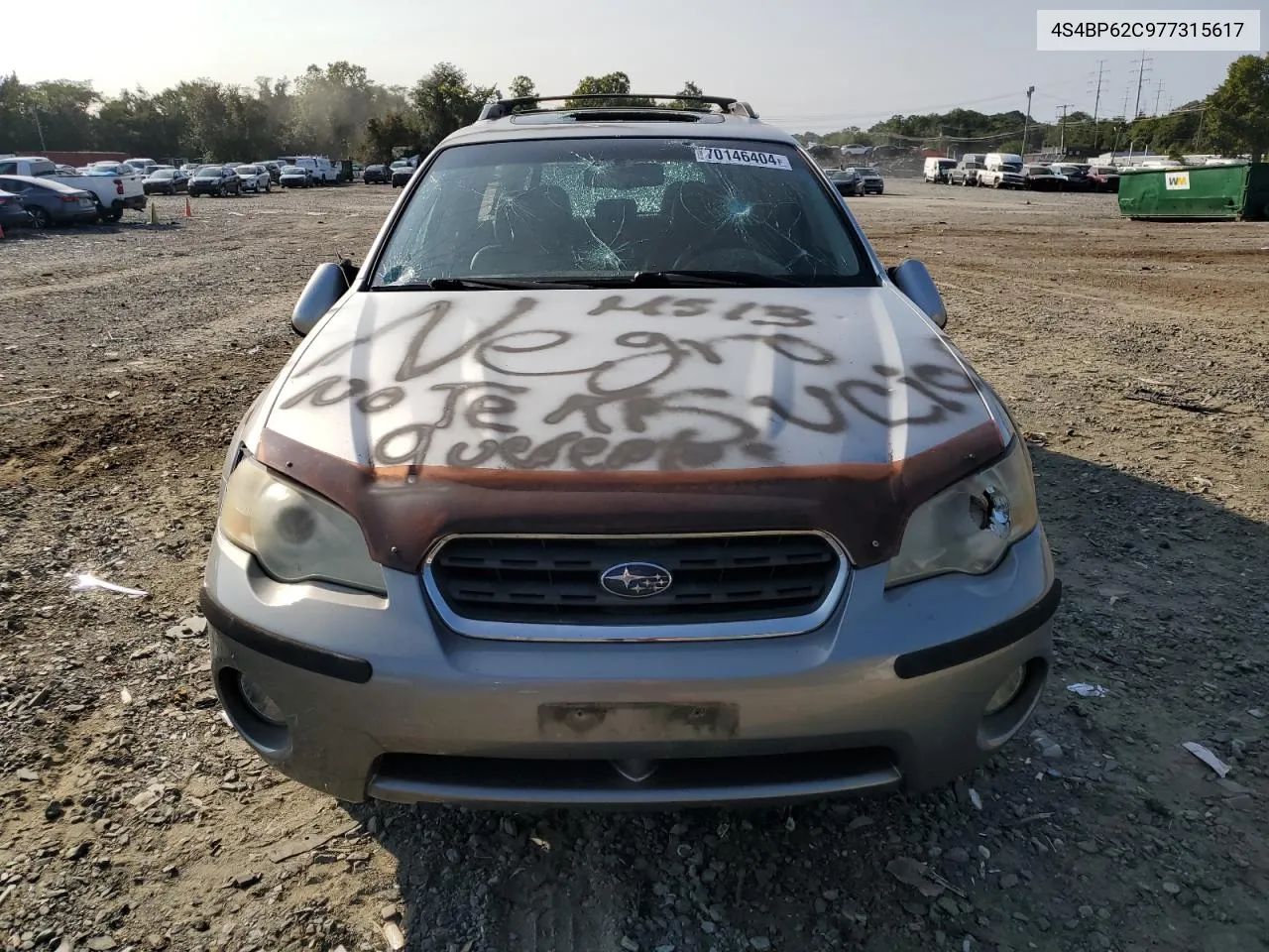 2007 Subaru Outback Outback 2.5I Limited VIN: 4S4BP62C977315617 Lot: 70146404