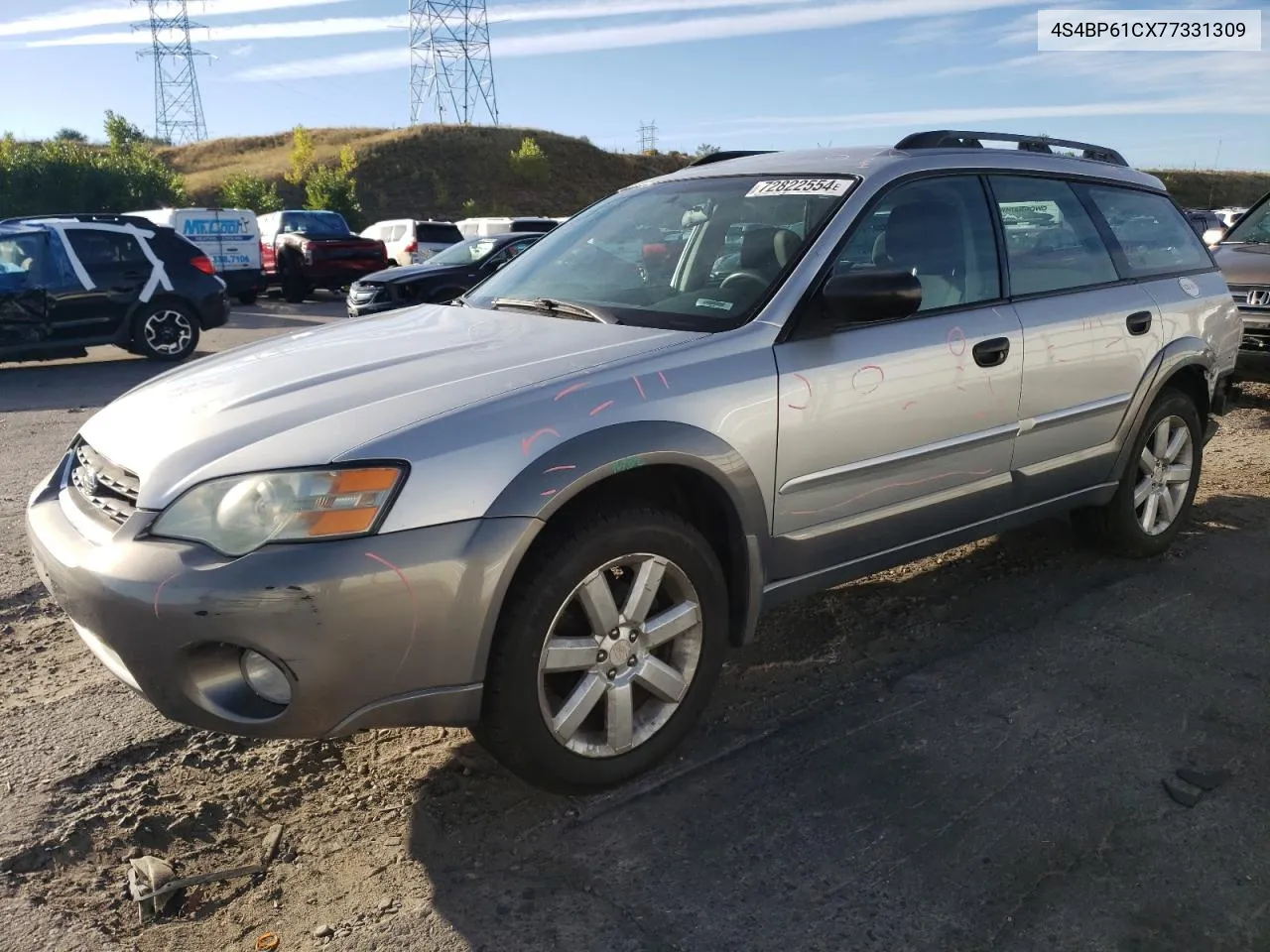 2007 Subaru Outback Outback 2.5I VIN: 4S4BP61CX77331309 Lot: 72822554