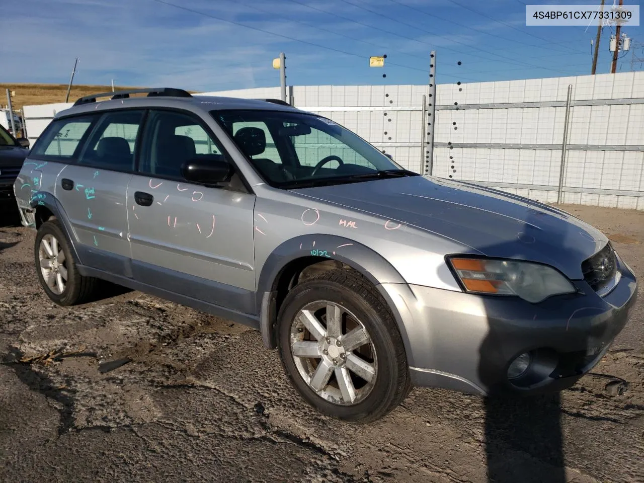 2007 Subaru Outback Outback 2.5I VIN: 4S4BP61CX77331309 Lot: 72822554