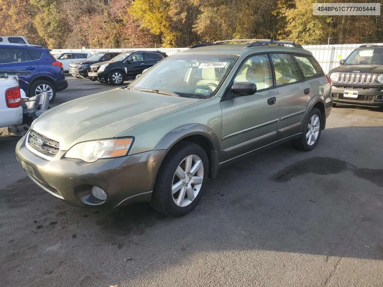 2007 Subaru Outback Outback 2.5I VIN: 4S4BP61C777305444 Lot: 77879664