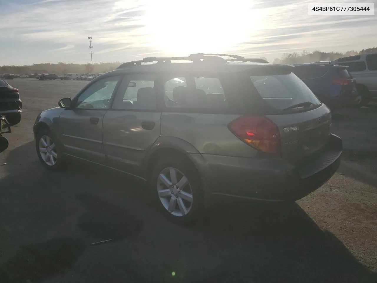 2007 Subaru Outback Outback 2.5I VIN: 4S4BP61C777305444 Lot: 77879664