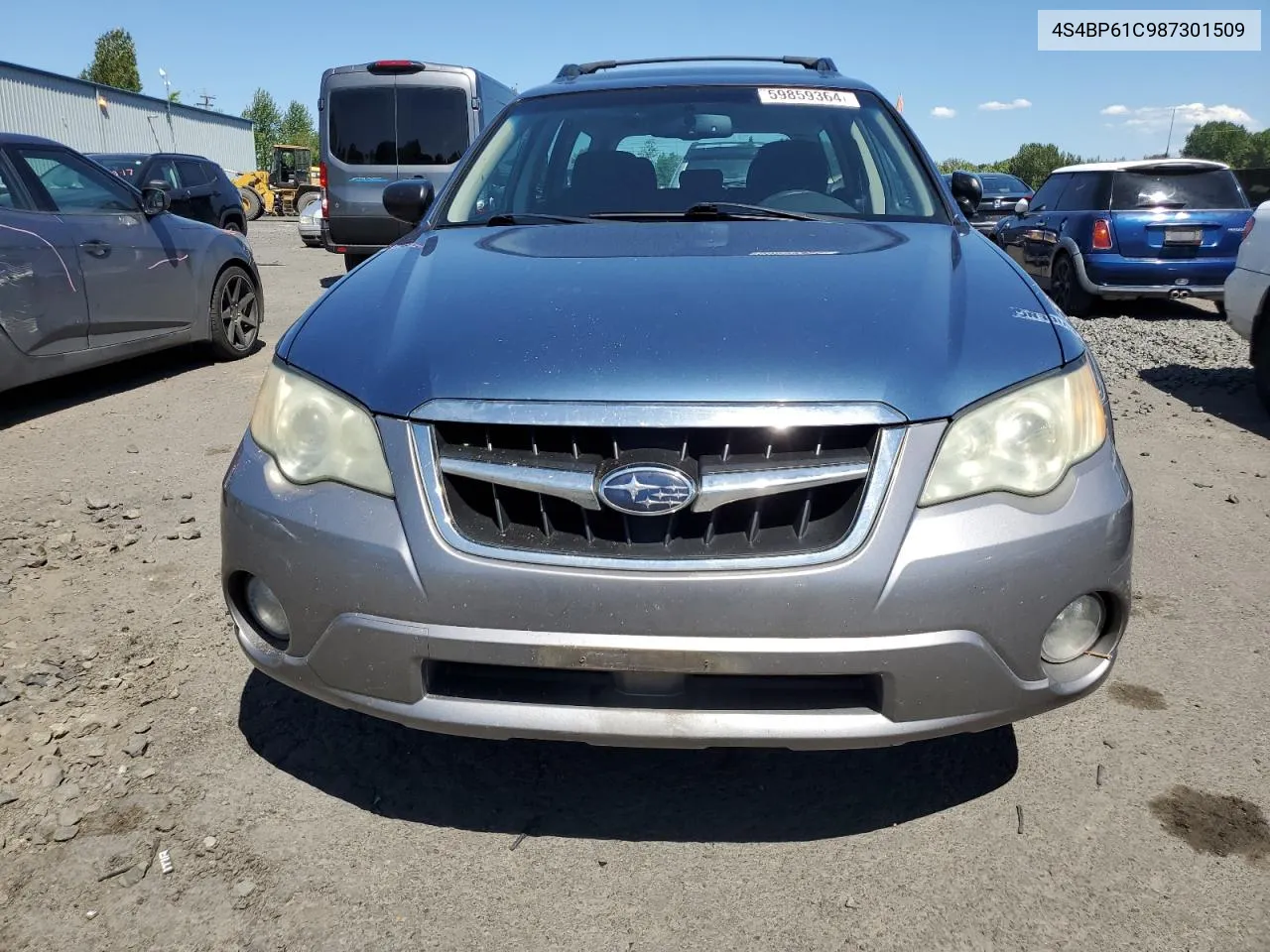 4S4BP61C987301509 2008 Subaru Outback 2.5I